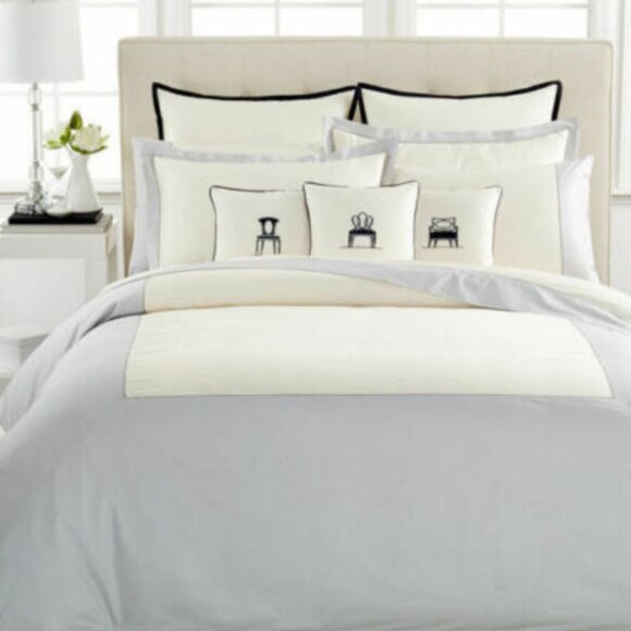NWT $1025  Set 3pcs BARBARA RARRY Dream KING Duvet Cover Musical Chairs - Picture 1 of 9